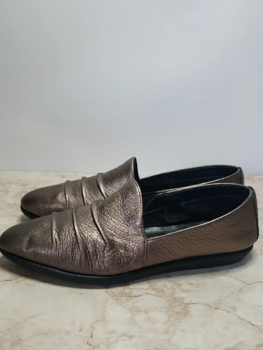 The Flexx Metallic Bronze Pointed Toe Loafers US Size 6